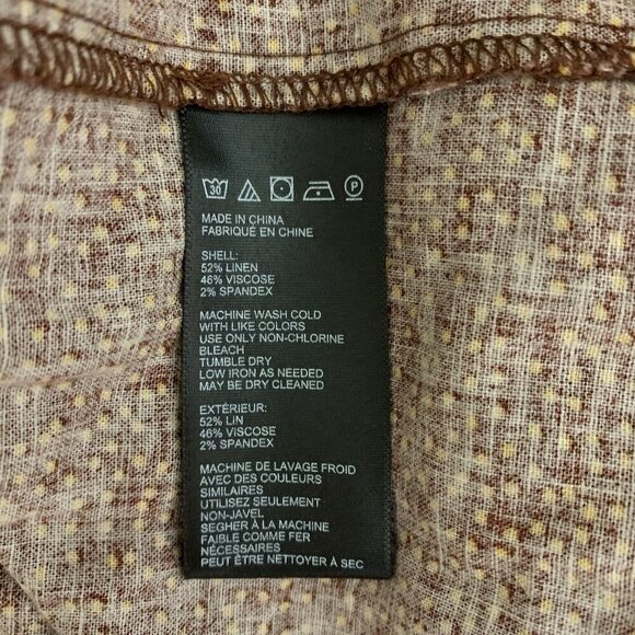 Urban Outfitters Brown Ruffle Hem Skirt Polka Dot Cottagecore Small Side Zip - Picture 4 of 4
